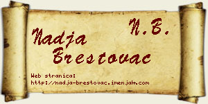 Nadja Brestovac vizit kartica